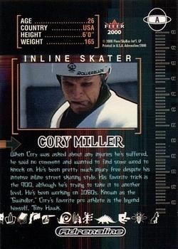2000 Fleer Adrenaline - Autographs #A Cory Miller Back